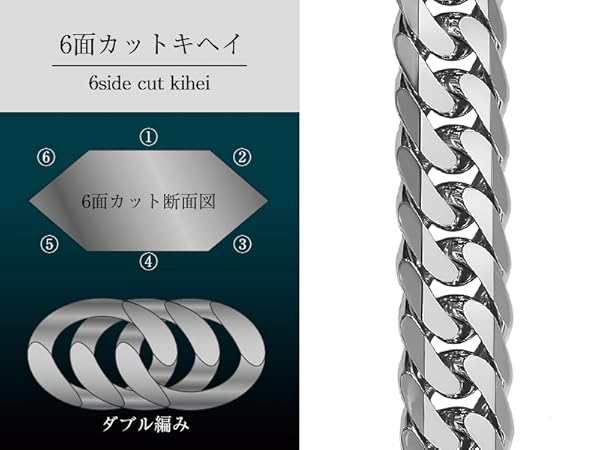 Amazon | [スペランツァ] プラチナ850 喜平 ブレスレット 6面