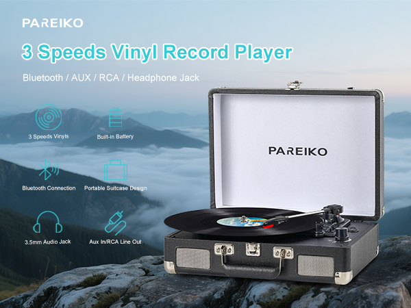 Amazon.com: Portable Record Player with 3 Speed Turntable