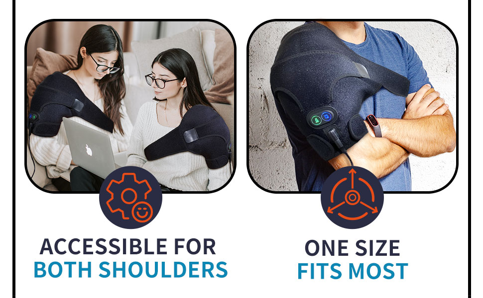 sticro Shoulder Massage Heating Pad, 3 Vibration