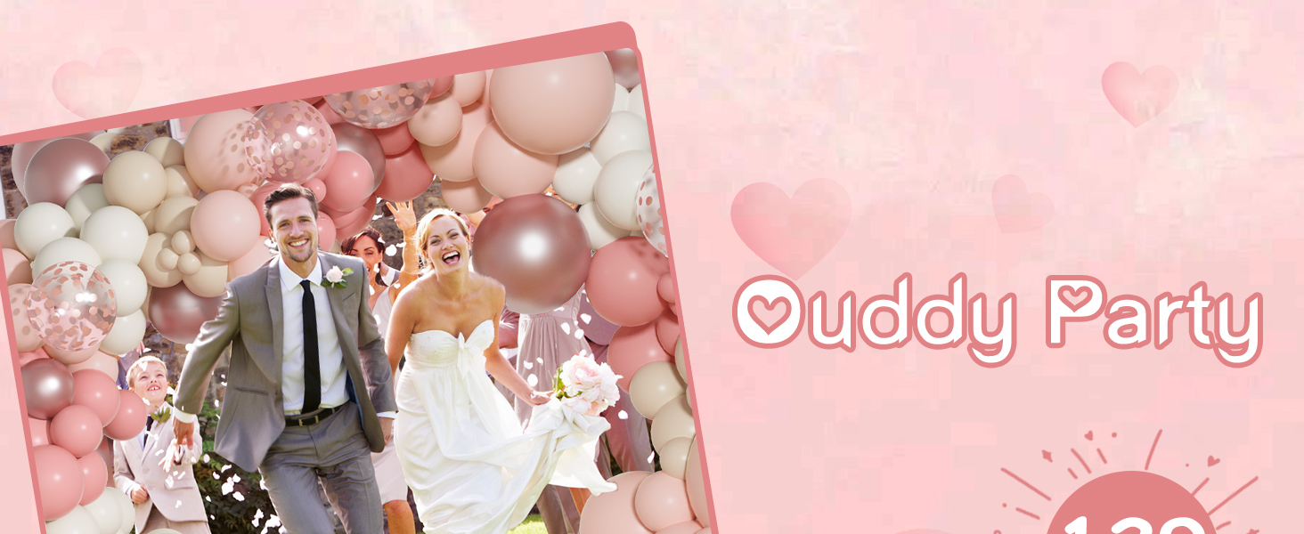 dusty pink balloons