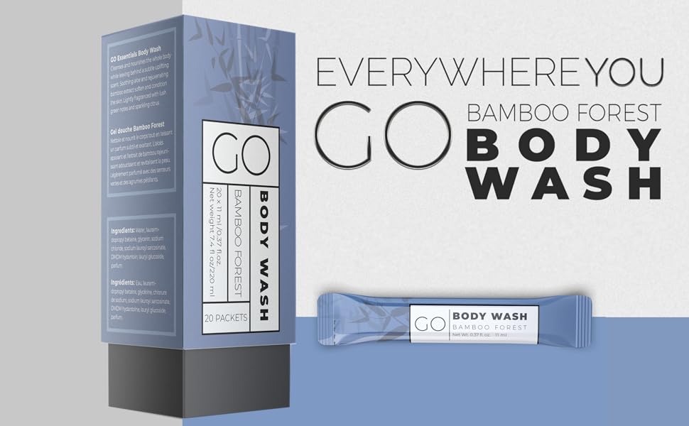 travel size body wash individual single packet party bag airbnb hotel bulk amenities