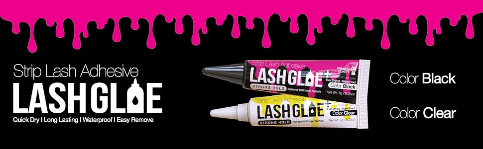 BlackPink Strip Lash Adhesive Lashglue Improved Stronger Formula Strong Hold Fast Drying Waterproof