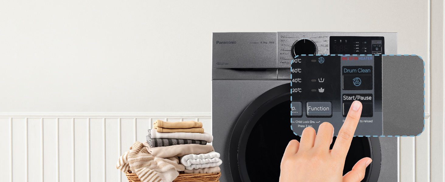 Panasonic Front Load  Washing Machine, Pause & Add