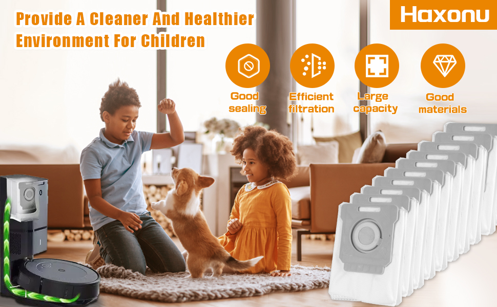 10 Pack Vacuum Bags Replacement parts for irobot Roomba, Compatible with All Roomba
