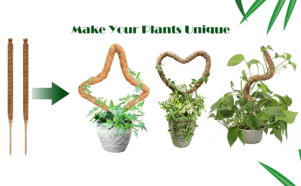 Moss Pole,2 Pack 25 In Moss Pole for Plants Monstera, Bendable Plant