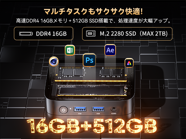Amazon.co.jp: NiPoGi ミニpc【2025新モデル・業界超ミニ