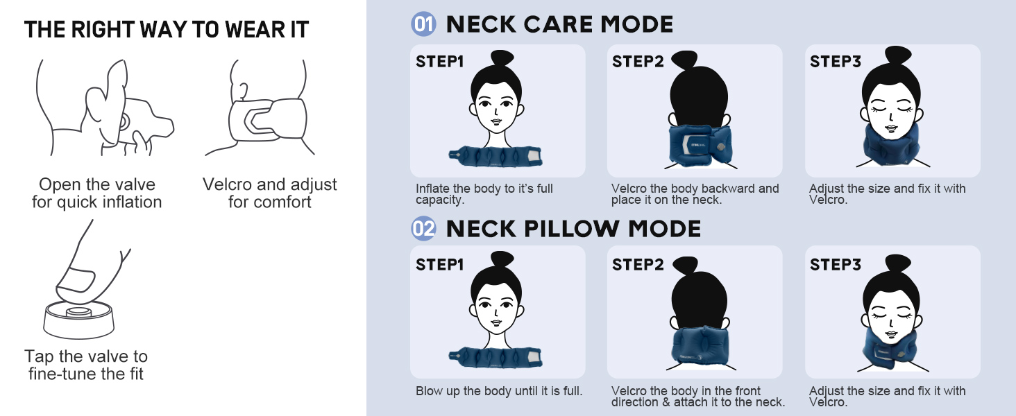 inflatable neck pillow
