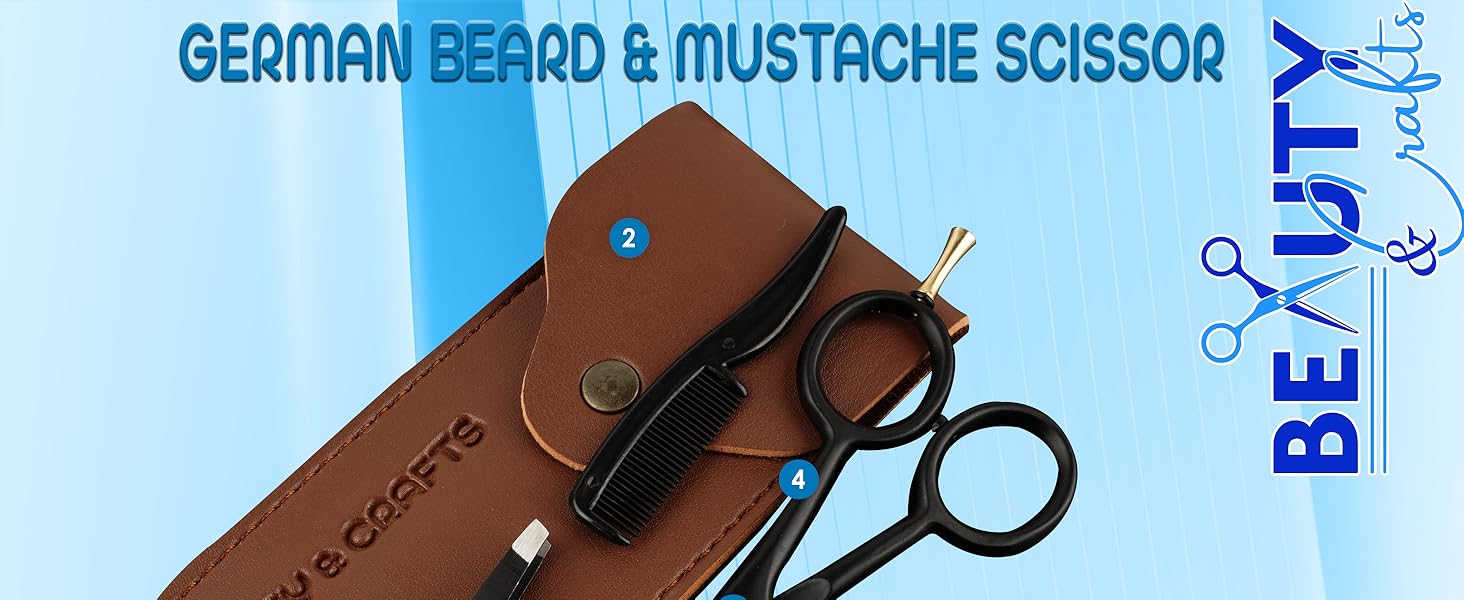 beard mustache scissors for men kit trimmer grooming