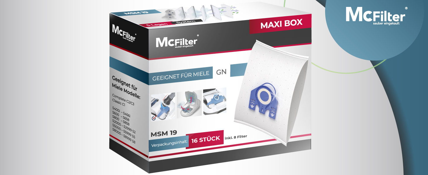 Amazon.de: McFilter | 16 Staubsaugerbeutel geeignet für Miele ...