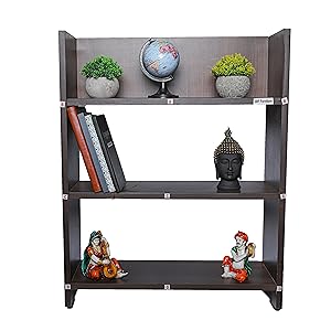 SBF Furniture Engineered Wood Bookcase Set of 3 Shelves Books Storage Organizer