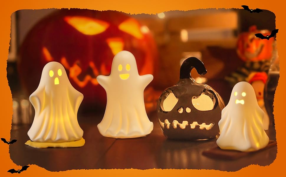 (MARMIT)クトゥグア　夜光　蓄光 Amazon.com : 3 Pcs Gothic Ceramic Ghost Light Up, Halloween