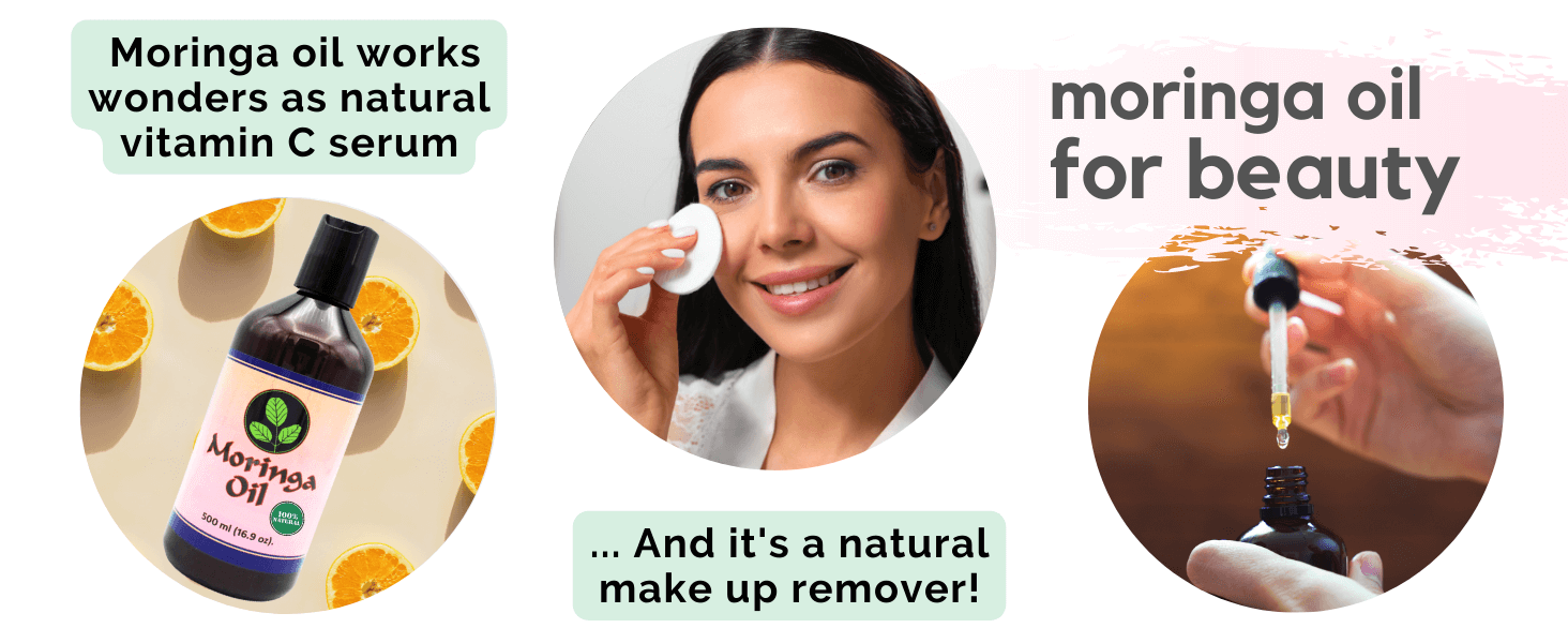 moringa energy life 16.9 oz oil of pure cold-pressed for face skin body hair nails roots natural oi