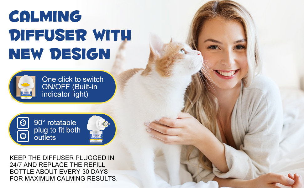 PLSHSBSE Calming Diffuser for Cats, 2 Pack Cat Calming