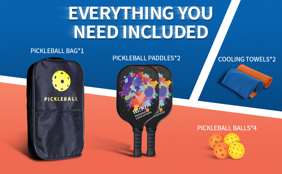 Pickleball Paddles, Premium Pickleball Paddles Set of 2