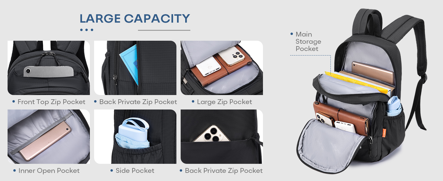 BAGZY Sac 40x20x25 Ryanair Sac a Dos Voyage Cabine Avion Petit 