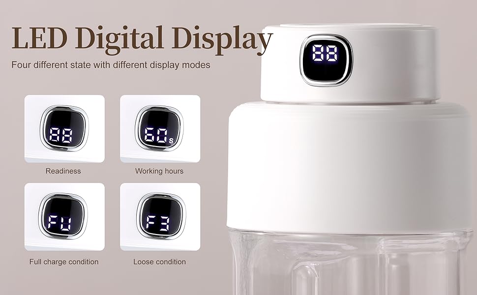 Arofeer Cordless Portable Blender Rechargeable with LED