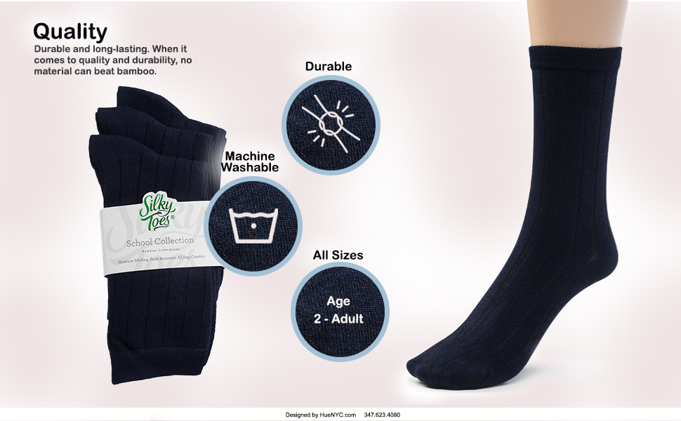 bamboo ribbed crew socks for kids women durable long lasting high quality all size silky smooth