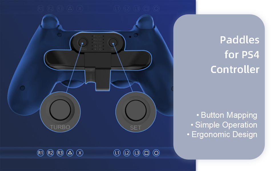 Paddles for PS4 Controller, Controller Back Attachment