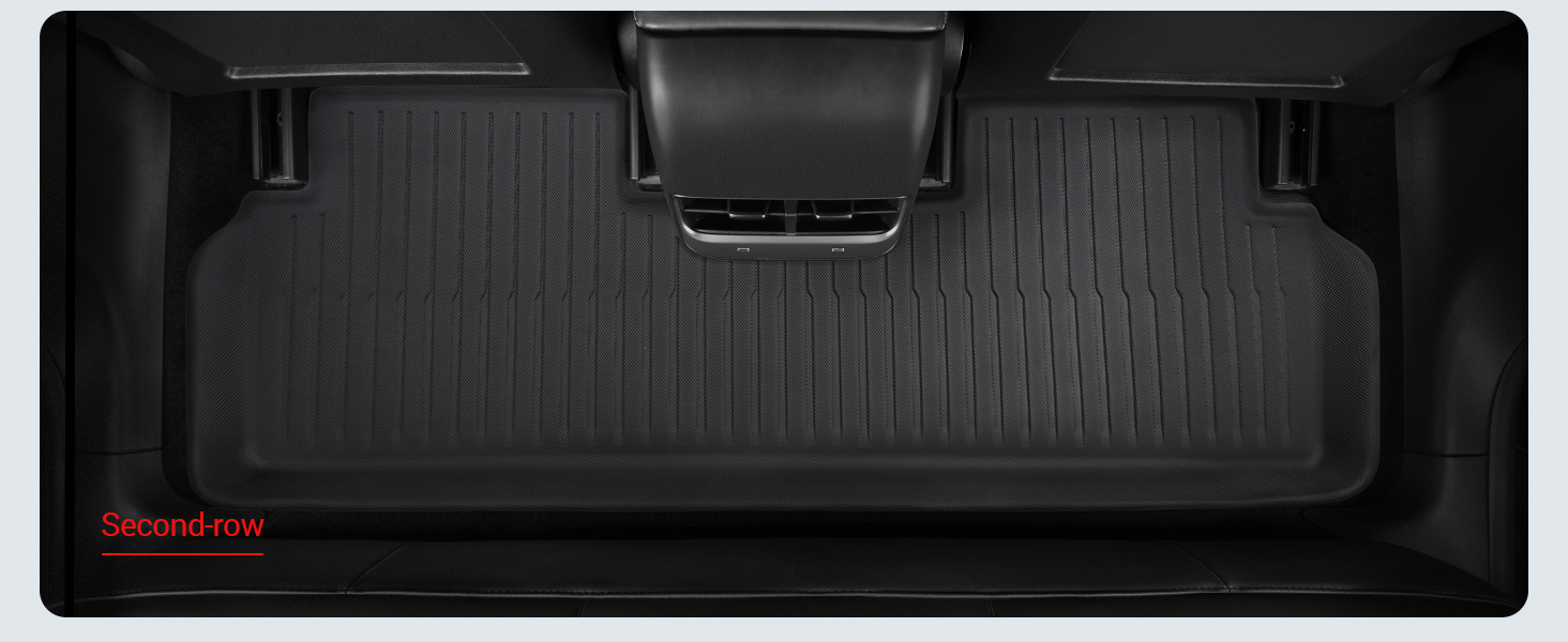 BASENOR 4PCS Tesla Model 3 Floor Mats 3D Interior Liners AllWeather