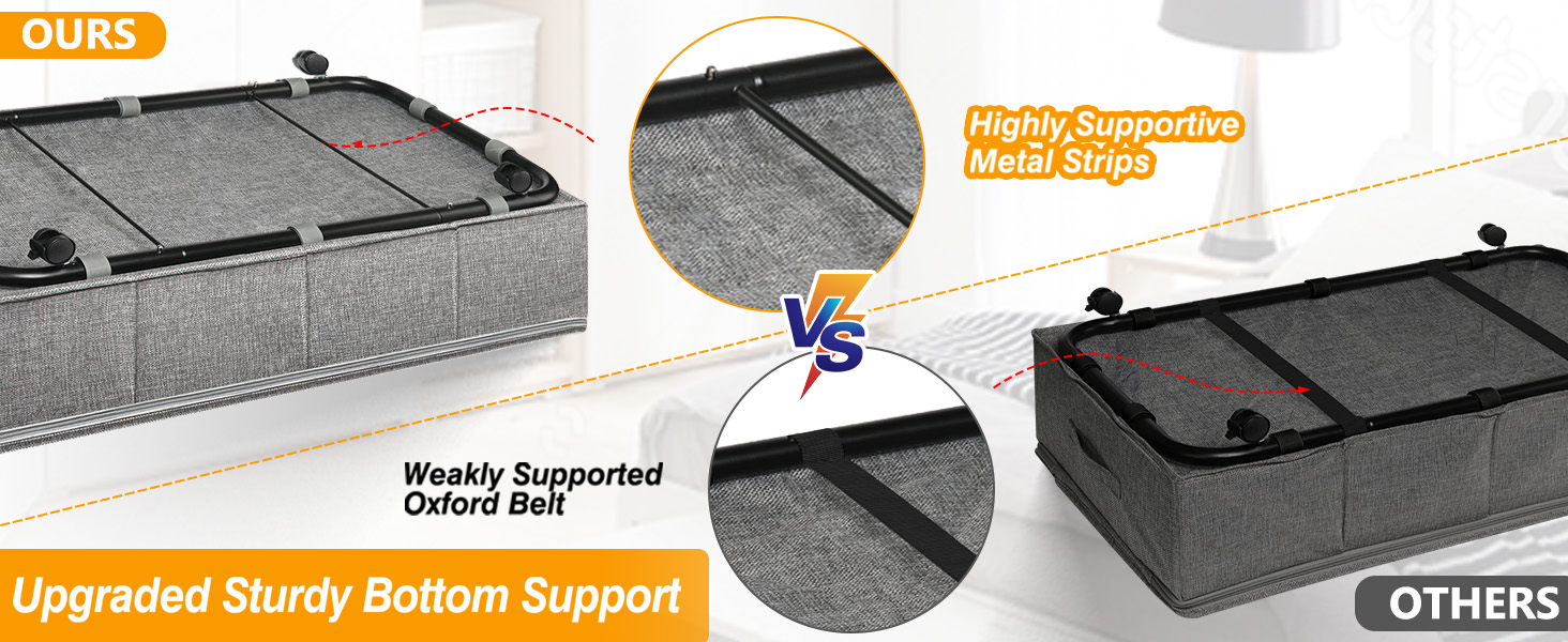 under bed clothes storage