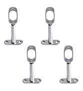 INCREWAY Closet Rod Support, 4Pcs Hollow Zinc Alloy Adjustable Oval Wardrobe Rail Rod End Bracket...