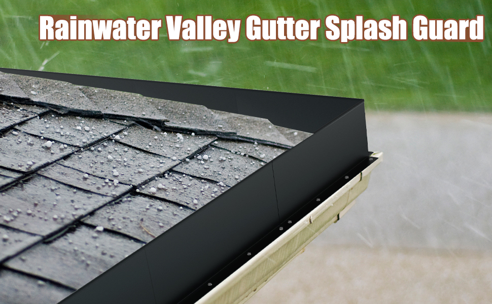 BJADE'S Gutter Valley Splash Guard,12 Pcs Aluminum Roof Valley Splash