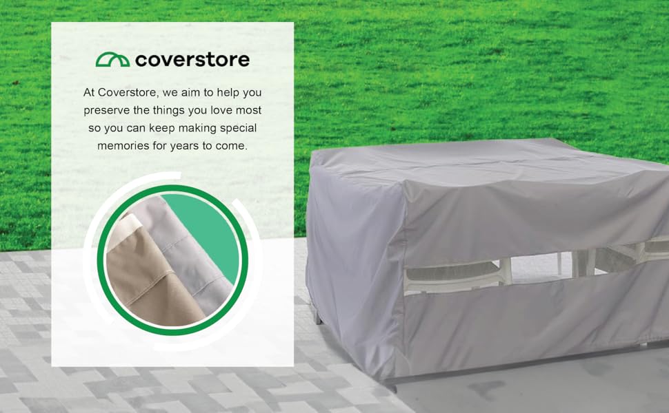 Covermates Rectangular Dining Table/Chair Set Cover WaterResistant Polyester