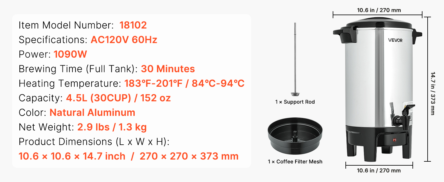 Commercial coffee urn