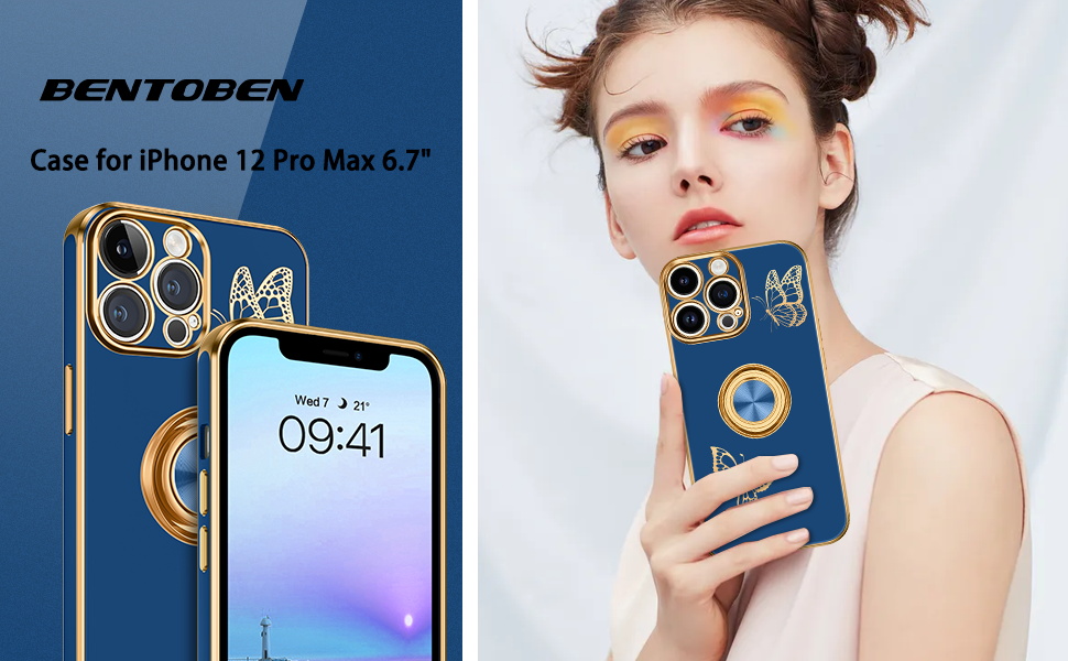 BENTOBEN iPhone 12 Pro Max Case, Phone Case iPhone 12 ProMax, Slim Fit Cute