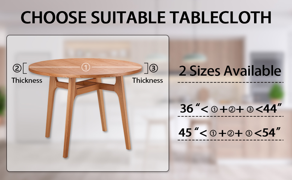 Round Fitted Tablecloth with Elastic Round Outdoor