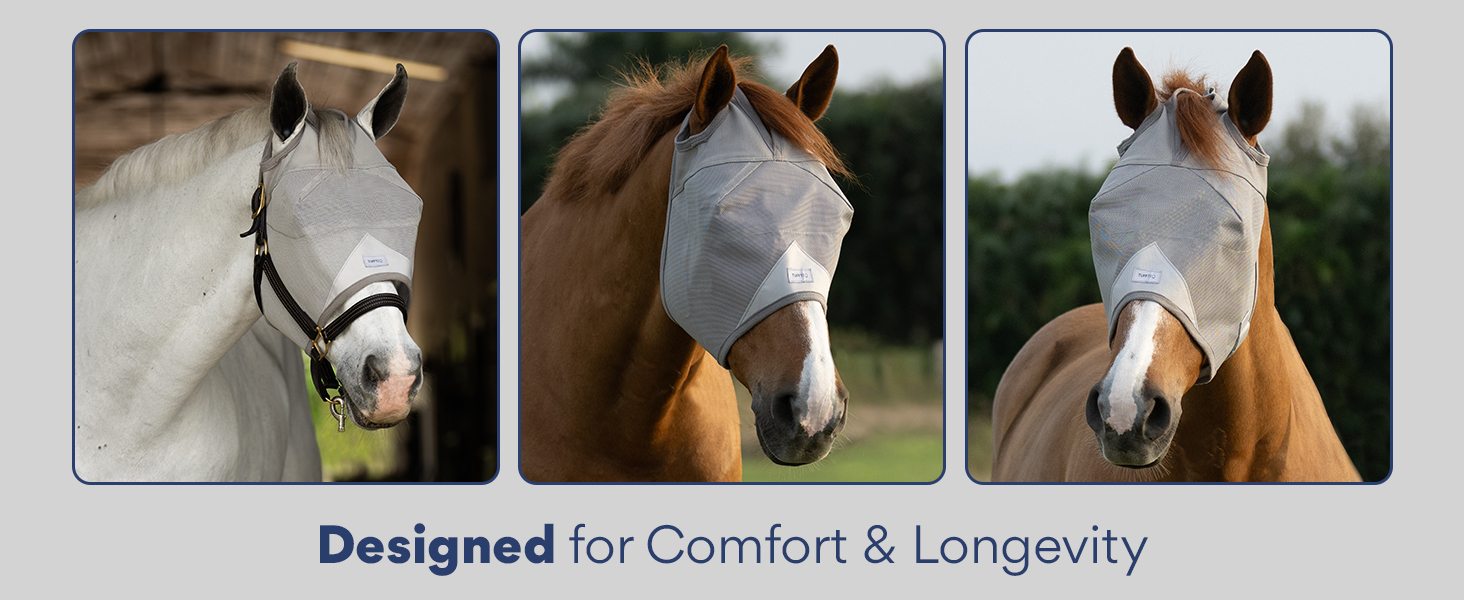 Adjustable UV Protection scratch-resistant material clear vision for horse comfortable ventilation