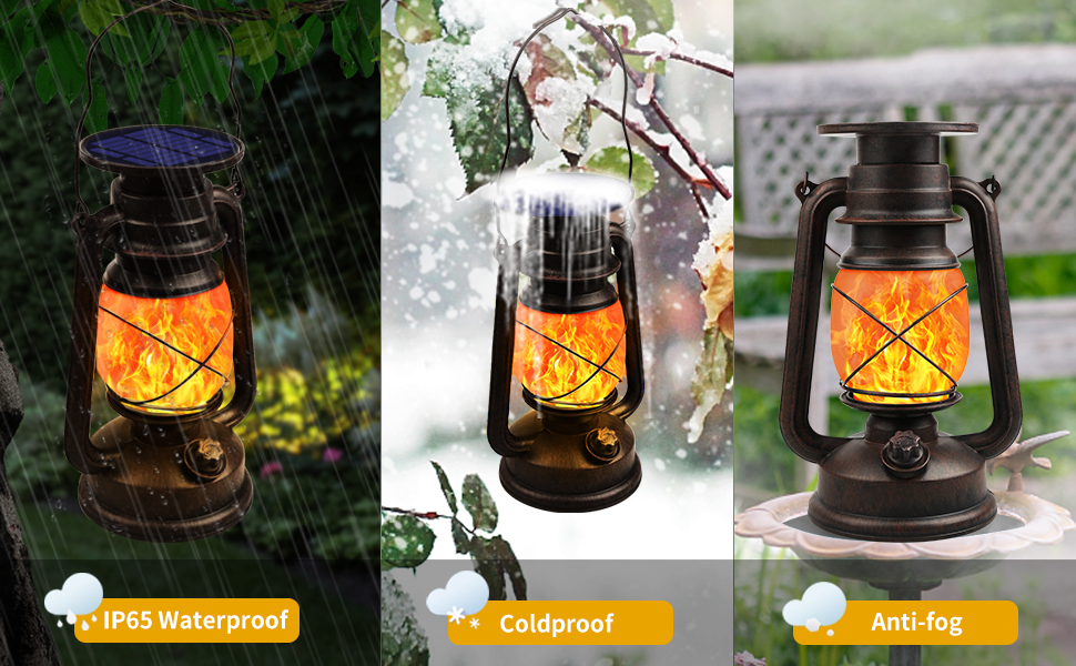 KINGLEAD Solar Lantern Outdoor Waterproof Hanging, LED