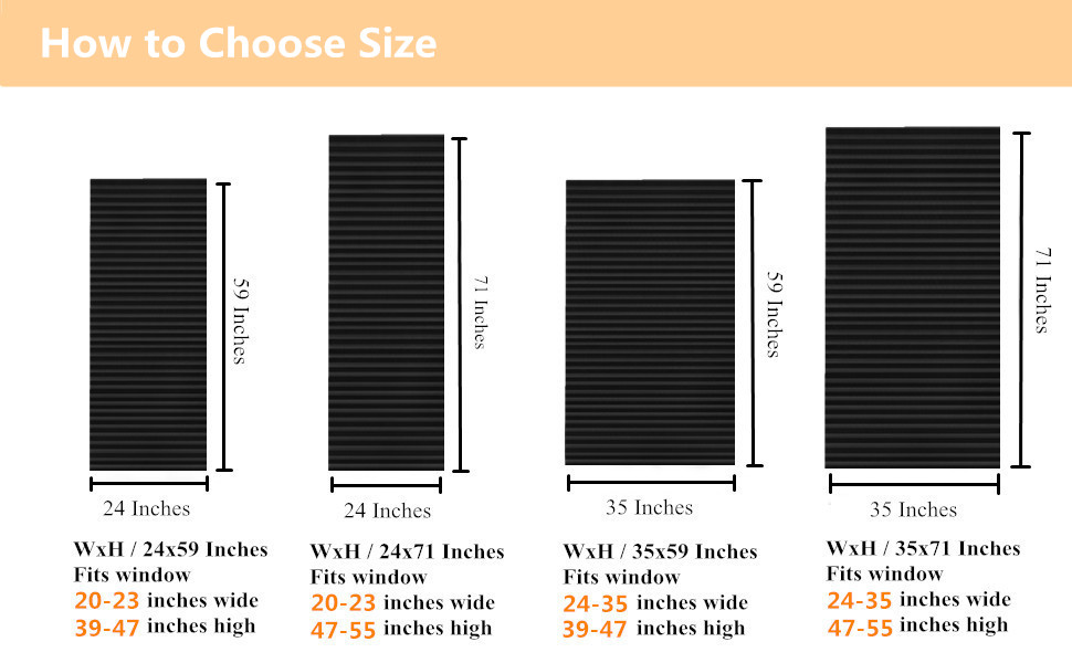 Window Blinds Cordless Blackout No Drill Cut to Size Clip