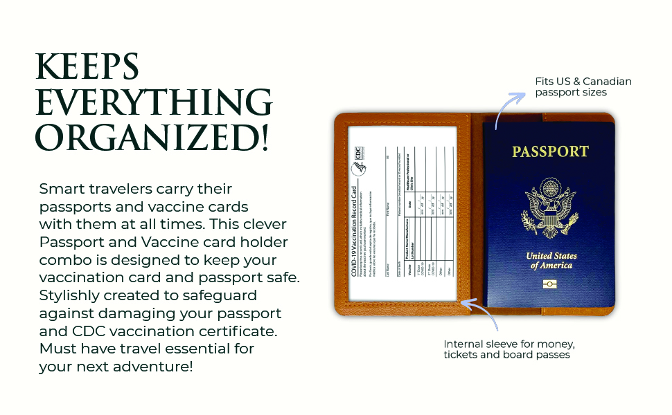 Personalized Vaccination Passport Holder CDC Issued
