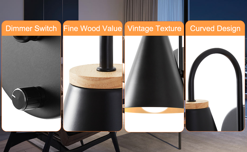 ENCOFT 2 Pack Wall Lights Dimmable Indoor, Retro Wall Lamp with Dimmer