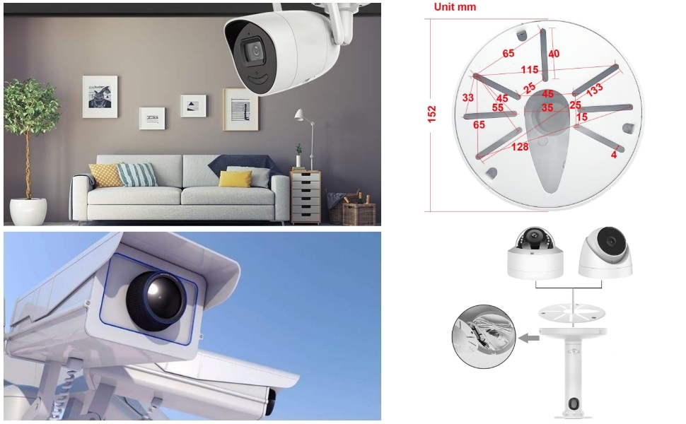 VFiabilidad Ceiling Mount Bracket Junction Box Dome