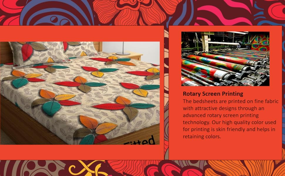 Buy Soniasaa Premium Cotton Elastic Fitted Bedsheet with 2 Pillow