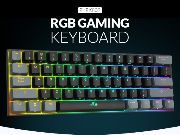 rii♡ Rii Gaming Keyboard,60% Mechanical Gaming Keyboard