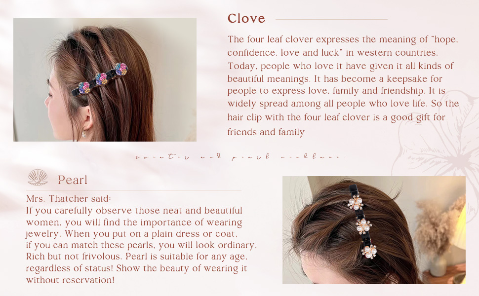 braided hair clips for women