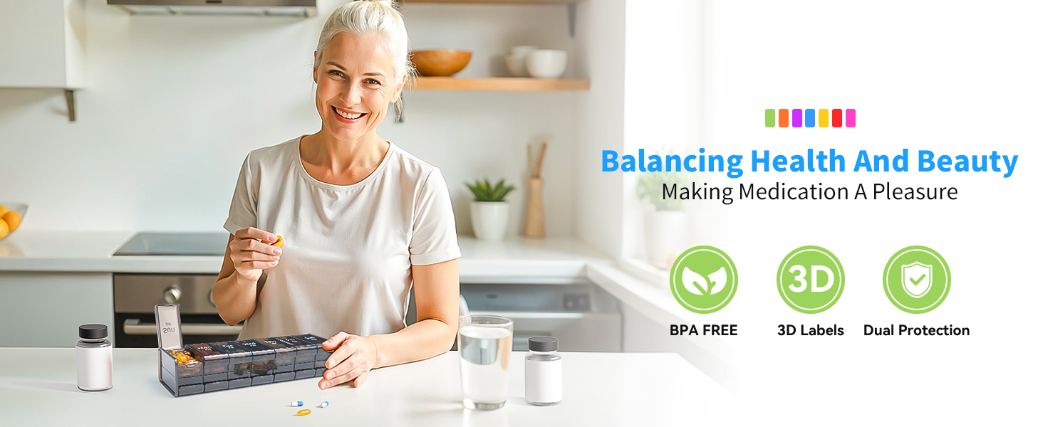 Weekly pill organizer