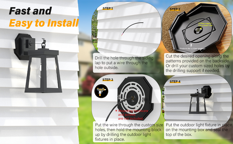 Vinyl Siding Mounting Blocks, Siding Mounting Kit, 130110006002 Octagon