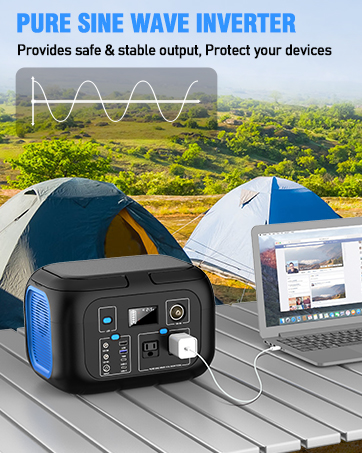 portable power station solar generators battery pack with ac outlet