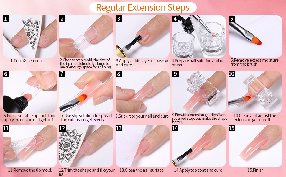 born pretty Ongle Gel Kit Complet avec Lampe 145PCS