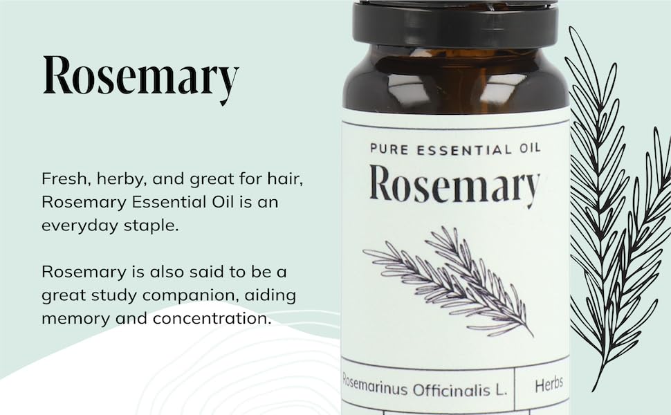 Nikura Rosemary Essential Oil 10ml Rosemary Oil for Hair Growth