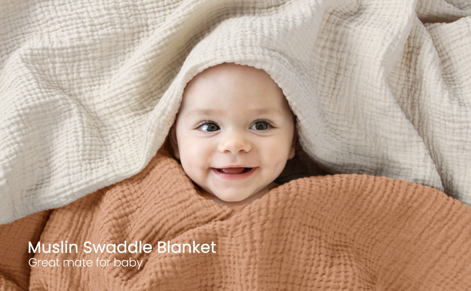 lulumoon Muslin Swaddle Blanket Baby Cotton Swaddling Blanket Soft Baby Receiving Blanket