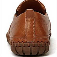 rismart Men's Casual Flat Loafers Leather Slip on Driving Shoes Slippers 15 detail