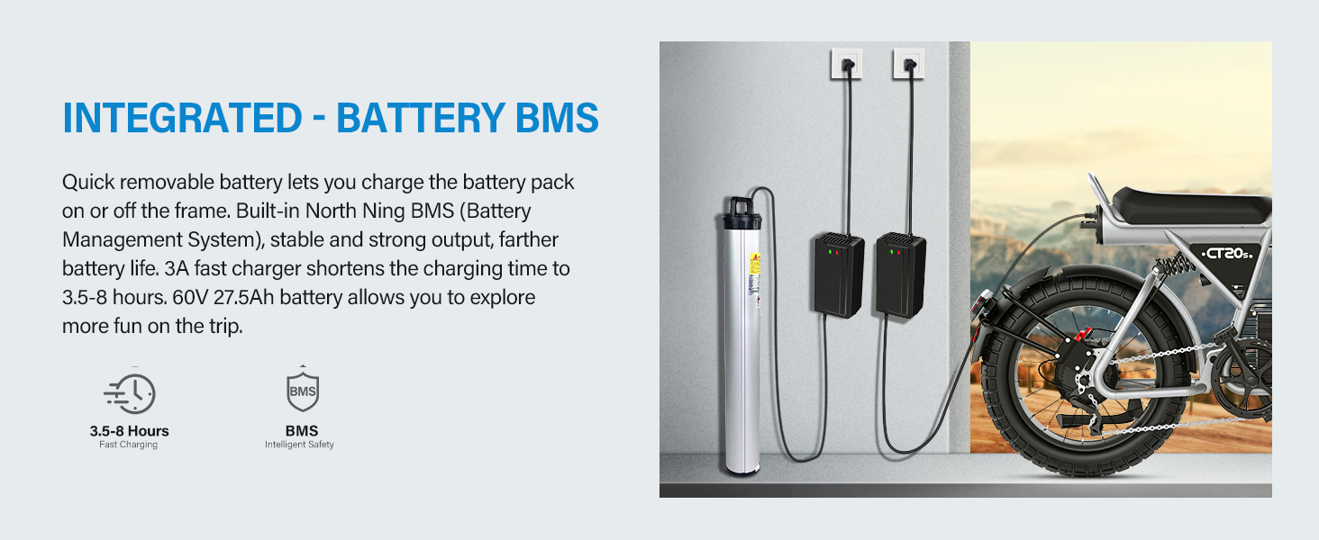 CT20S Electric Bike for Adults, Electric Motorcycle with