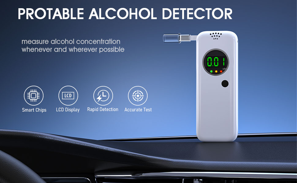 YYBNN Breathalyzer,Portable Breathalyzers for Alcohol with LCD Display,ProfessionalGrade