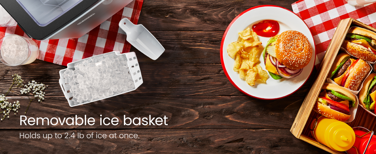 Removable ice basket