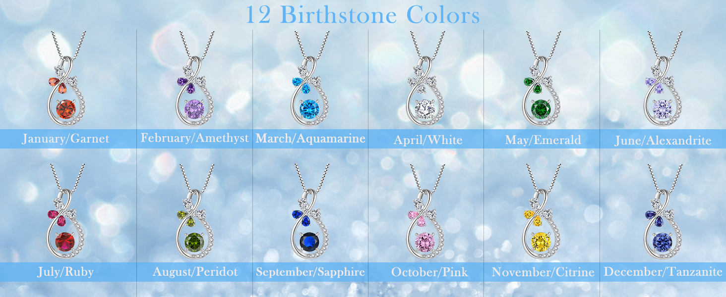 birthstone necklace for women